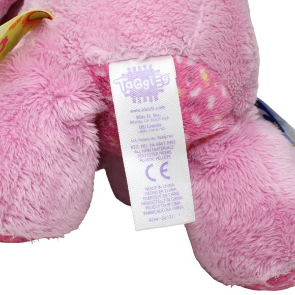 Taggies Pink Elephant Plush Rattle Toy 10" Cuddly Soft Lovey Tag N Play Pal - Picture 7 of 8